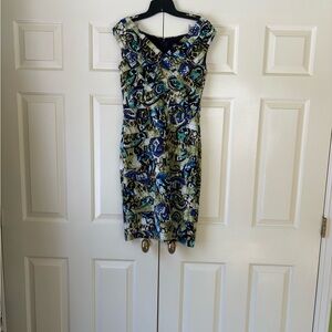 Adrianna Papell Blue and Green Mini Dress